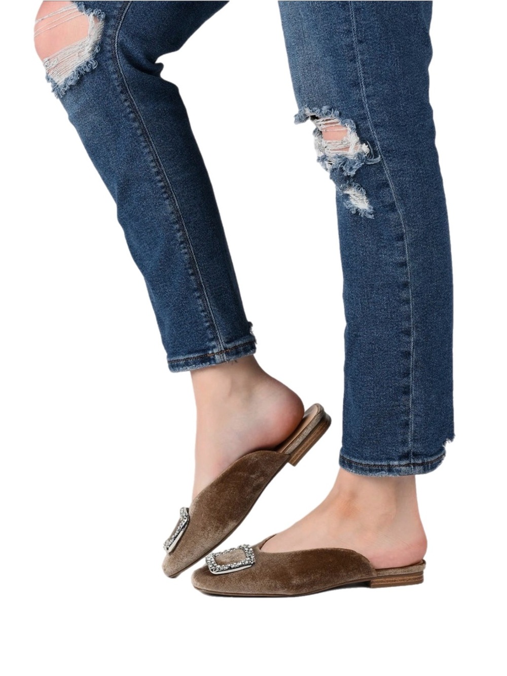 Journee Collection Sonnia Flat Mule New In Box Size 7.5 Taupe